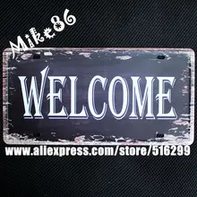 [Mike86] Добро пожаловать номерных знаков винтажный декор для паба бар металлические знаки D-239 смешанный заказ 30*15 см