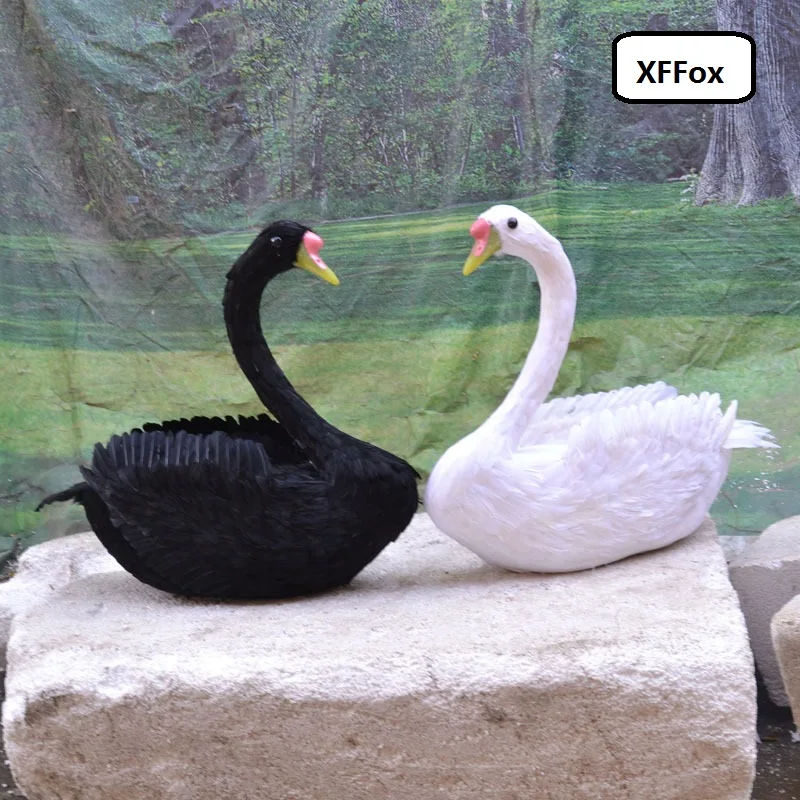 

one piece big simulation swan model foam&feather lifelike new swan toy gift about 75x65cm xf0701