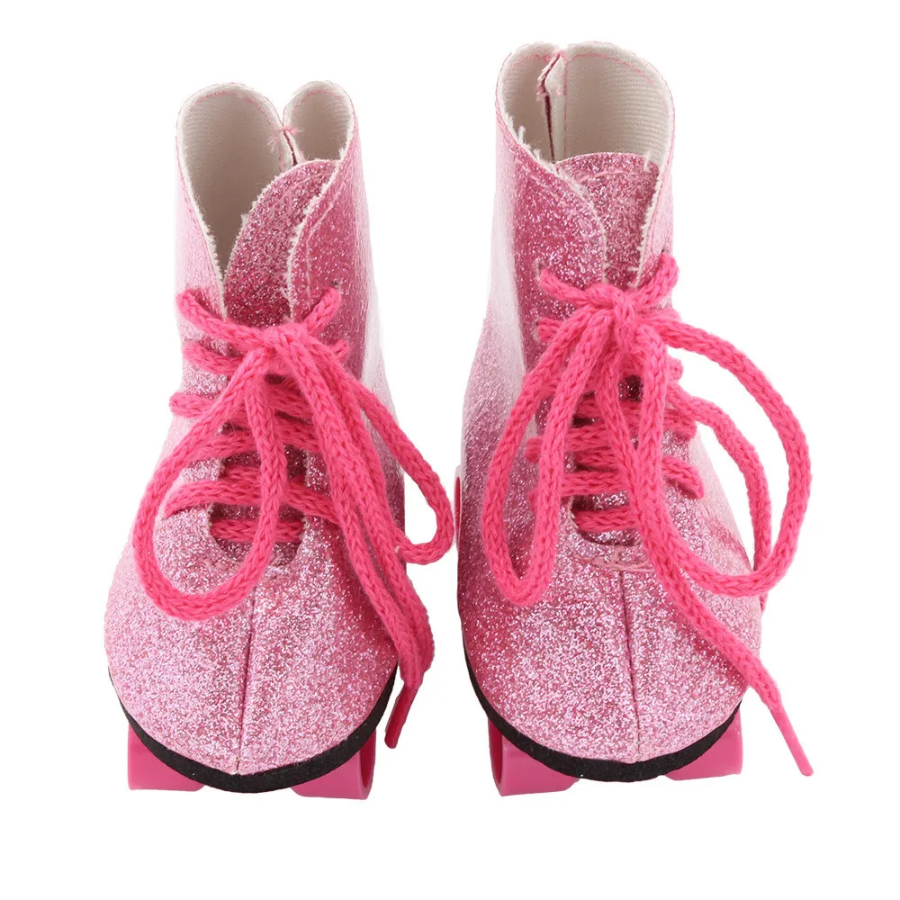 

18 inch doll shoes Glitter Doll Roller Skates For 18 Inch Our Generation the United States Girls Doll accessories