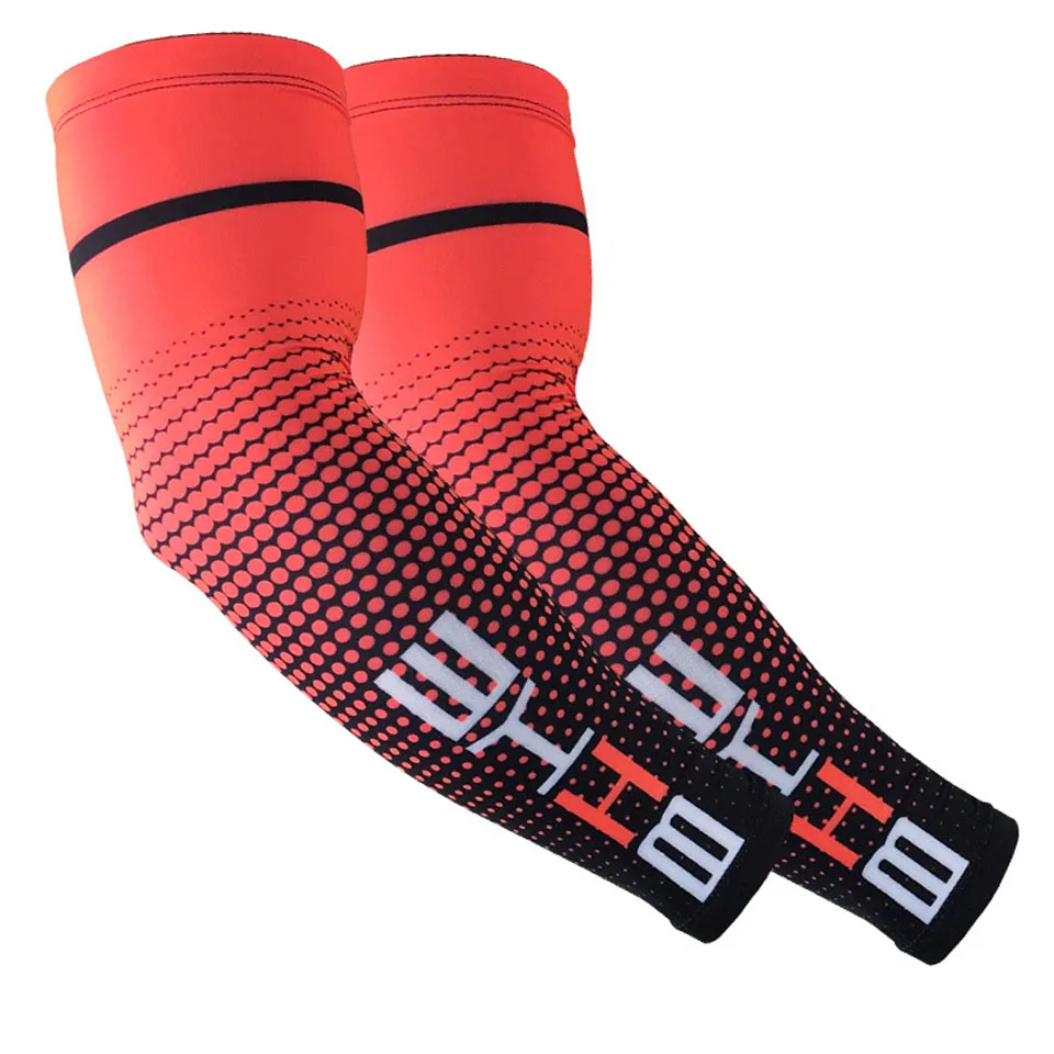 Loogdee 1Pair Cool Men Cycling Running UV Sun Protection Cuff Cover Protective Arm Sleeve Bike Sport Arm Warmers Sleeves 6