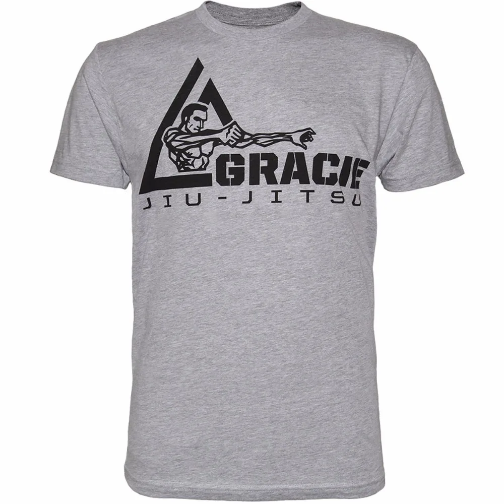 2019 Мужская хлопковая футболка Gracie Jiu-Jitsu Fighter футболки с принтом крутые толстовки |