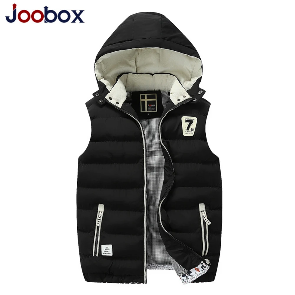 

JOOBOX Brand 2017 Hot Sale Winter Vest Men Waistcoat High Quality Cotton-padded Chaleco Sleeveless Jacket Brand Limited Clothing