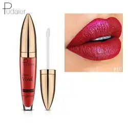 Pudaier Жидкий блеск для губ антипригарным чашки Diamond Nude Lip Gloss длительный Водонепроницаемый Увлажняющий помада блеск матовый макияж