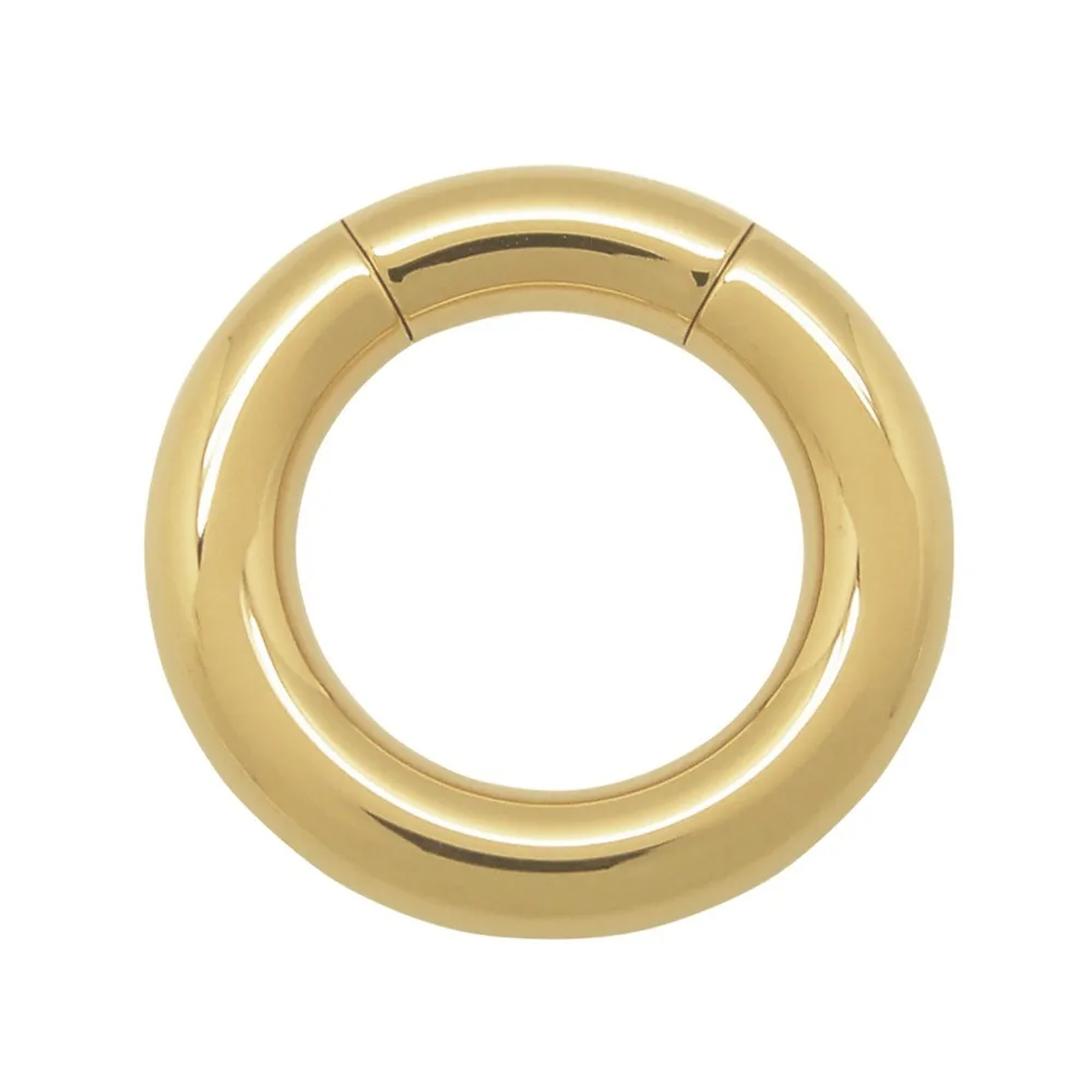 4mm x 13mm PVD Gold color Surgical Steel Segment Piercing Ringin Body