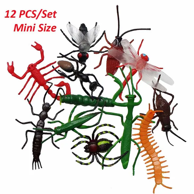 Plastic Bugs Insects Butterfly Models for Kids Sea & Farm Animals Figure Toys Realistic Ocean