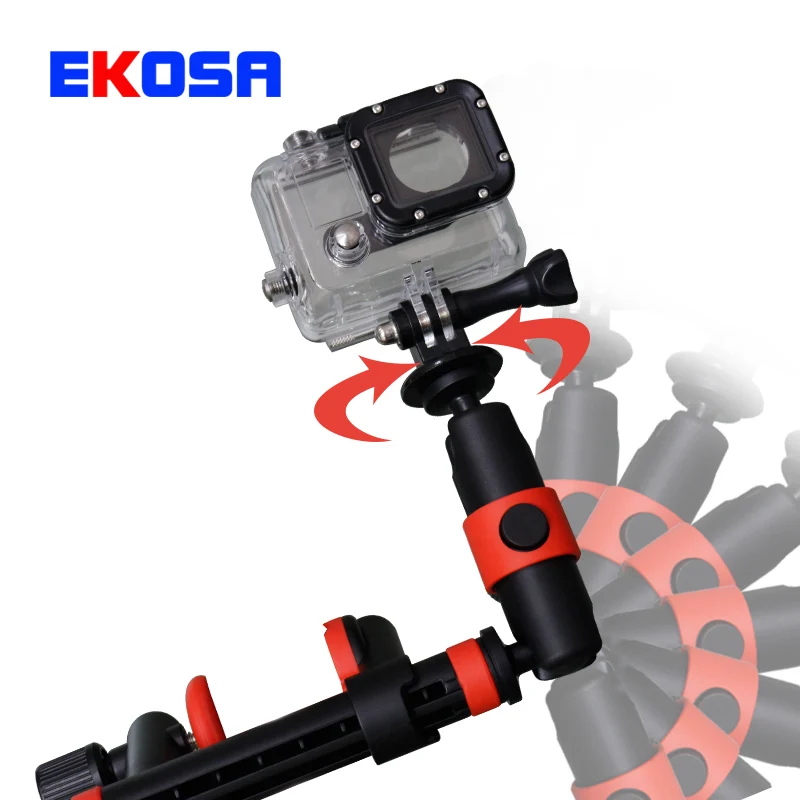 

Gopro Accessories 360 Degree Rotation Mount Fixed bracket Adjustable Tripod for Go pro Hero 4 3+ 3 SJCAM sj4000 Xiaomi Yi Camera