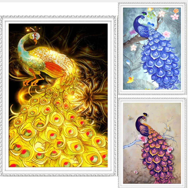 5D Diamond Embroidery Paintings Rhinestone Pasted Diy Painting Cross Stitch Animal Peacock Mosaic Room Decor | Дом и сад