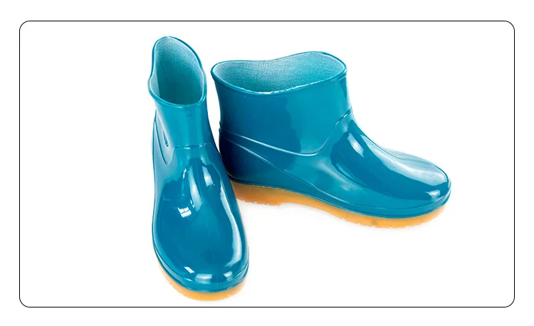 Новинка; резиновые сапоги для отдыха; женская обувь на низком каблуке с круглым носком; непромокаемые сапоги-трубы средней высоты; chaussures femmes; ghn56
