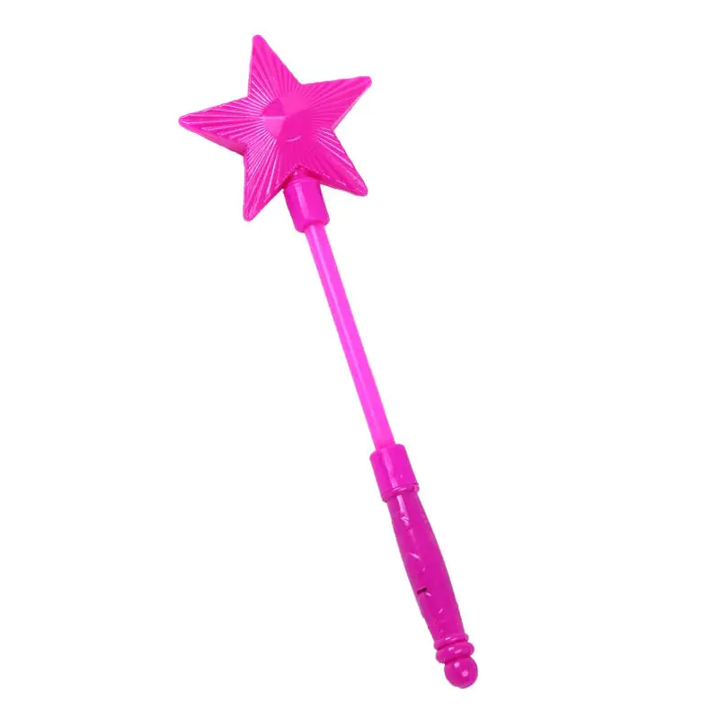 Детские светящиеся игрушки, пятиконечная звезда, флэш-палка, звезды, магический бар, для детей, девочек, Волшебная звезда, стержень, игрушка, подарки-17 - Цвет: rose red