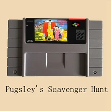 Addams family-Pugsleys Scavenger Hunt 16 bit большая серая игровая карта для NTSC игрового плеера
