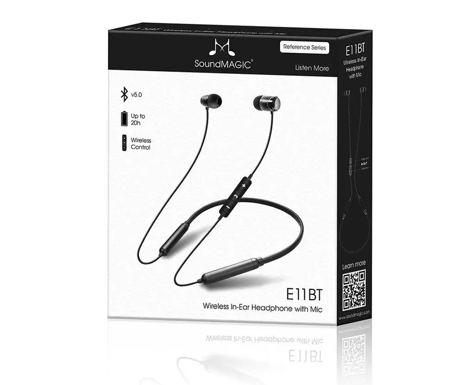 SoundMagic E11BT bluetooth v5.0 беспроводные наушники спортивные легкие шейные дизайн обеспечивают невероятный Срок службы батареи с микрофоном