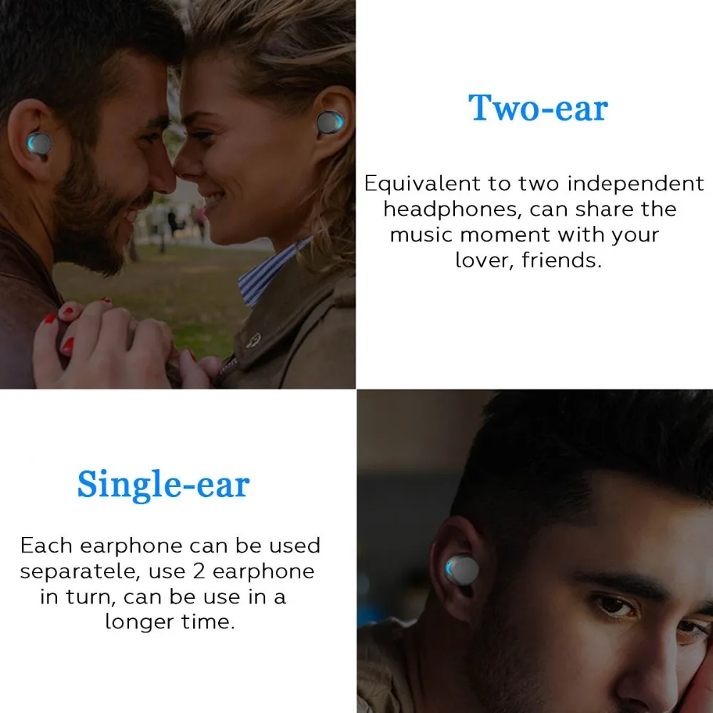 C3 TWS bluetooth 5.0 Earphones IPX8 Waterproof Wireless Earbuds Cordless Headset8