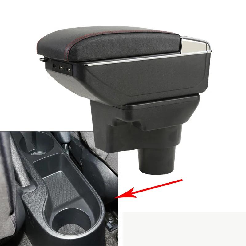 Автомобильный подлокотник ящик для хранения с USB док-станция для kia rio pride 3rd поколения 2012 2013