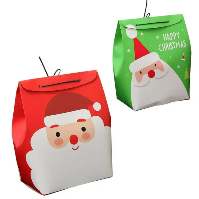christmas claus snowmen pattern gift packing bag cartoon santa snowman paper candy bag wrap portable christmas - Santa Snowman christmas claus snowmen pattern gift packing bag cartoon santa snowman paper candy bag wrap portable christmas - Santa Snowman
