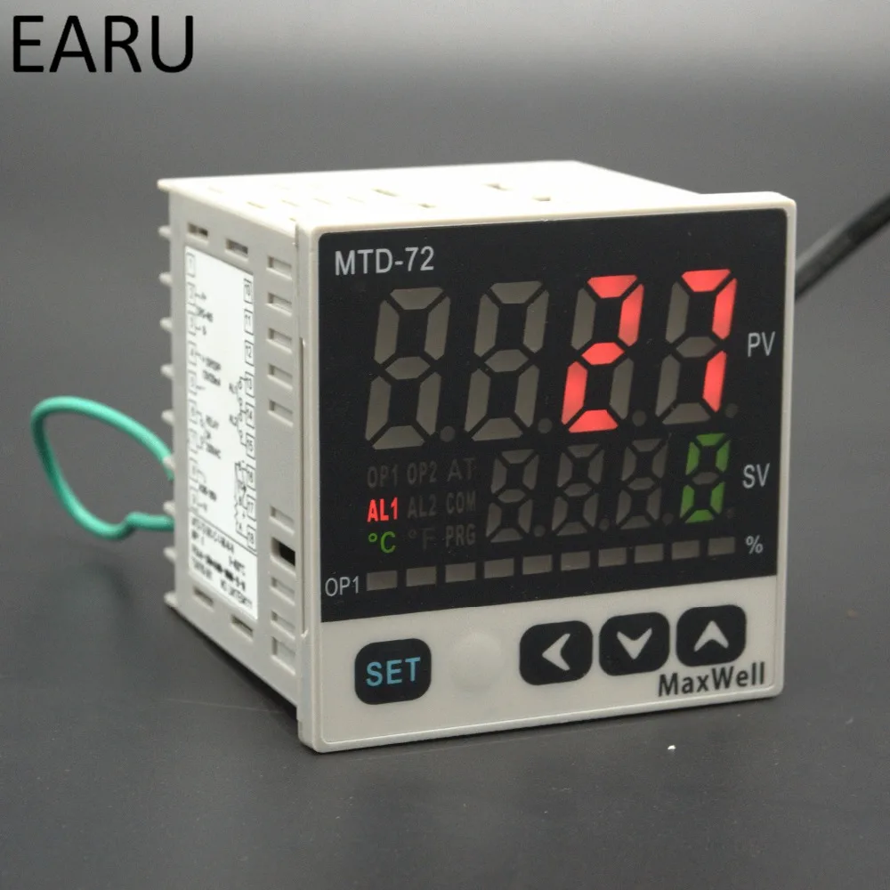 72*72mm Digital Temperature Controller Control AC85-265V Power Thermocouple Universial K J PT100 Input SSR+Relay / 4-20mA Output