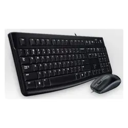 Logitech MK120, проводной, USB, AZERTY, черный, мышь в комплекте