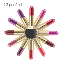 12 шт./лот Средства ухода за губами stick с 12 видов цветов для губ Rouge для продолжительного красный Губная помада Средства ухода за губами Тикка для Средства ухода за губами макияж