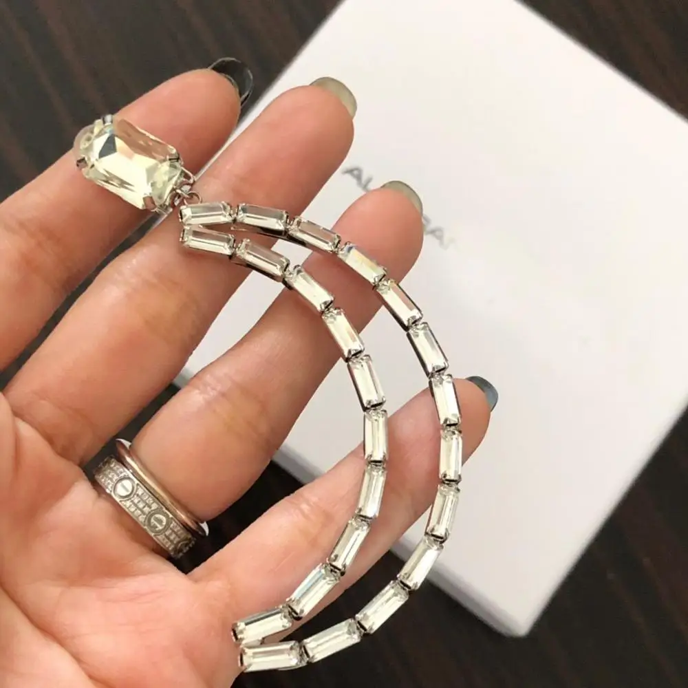 

2019 summer new fashion design brand crystal earrings, women exaggerated earrings, party accessories