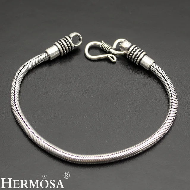 Hermosa Jewelry Mens Hot Bali Design Vintage 925 Sterling Silver Hermosa Jewelry Mens Hot Bali Design Vintage 925 Sterling Silver Chain Bracelets 7 5 Hf1173