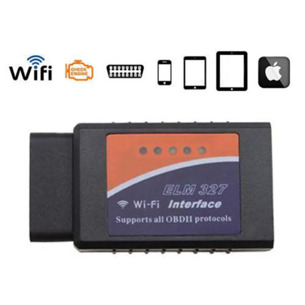 Мини V1.5 ELM327 WiFi ELM 327 OBDII автомобильный диагностический инструмент OBD2 считыватель кода сканер для Android PC IOS WiFi ELM 327