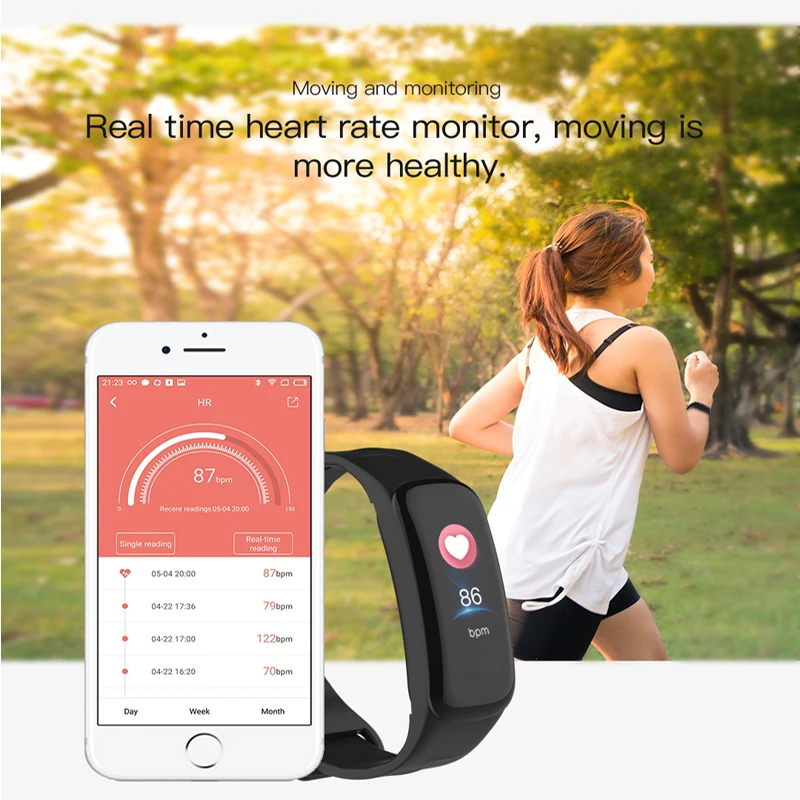 KESHUYOU c1plus pedometer smart bracelet women sport fitness tracker watch heart rate monitor smart wristband activity bracelet
