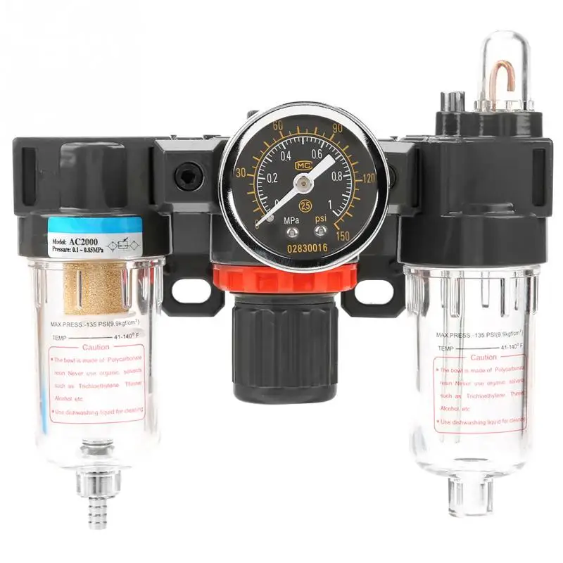 

Pneumatic Parts Air Source /G1/4 Air Source Gas Treatment Unit Pressure Regulator with Gauge