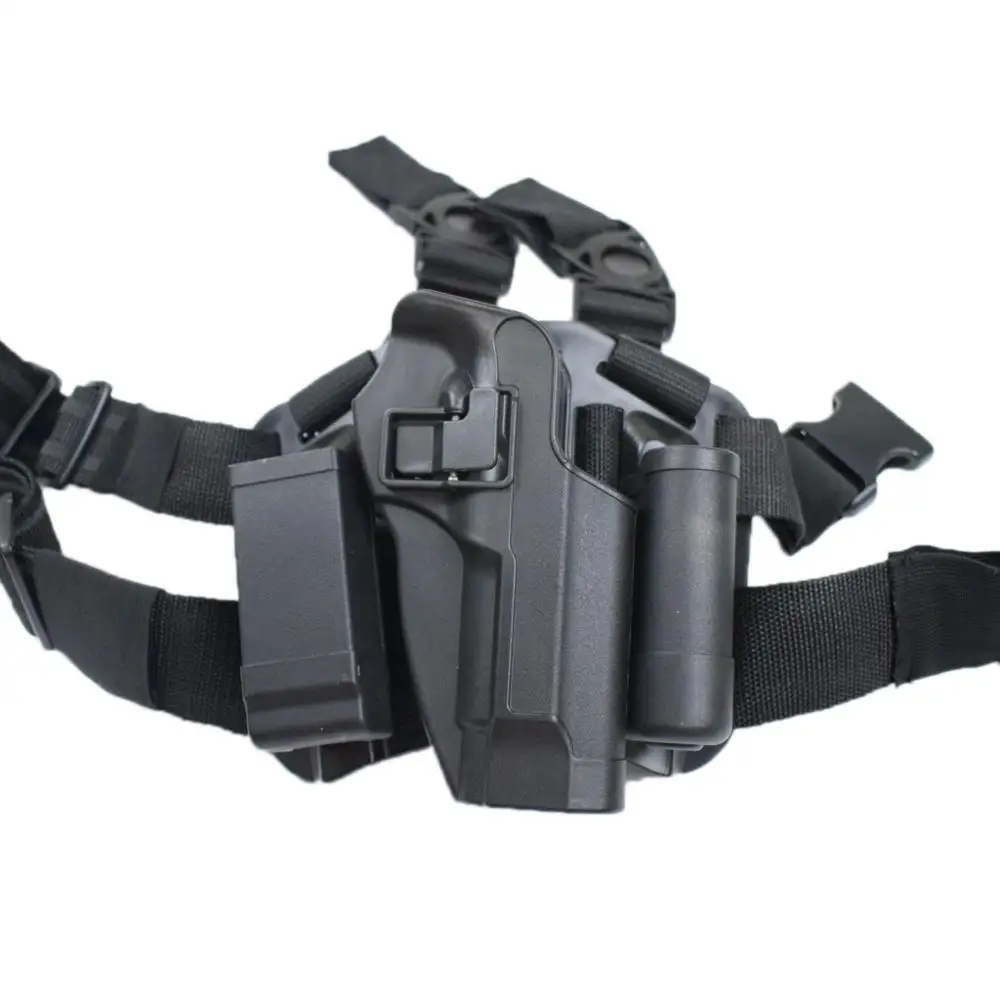 Быстросъемная тактическая кобура для пистолета с правой ногой для Beretta M9 M92 - Цвет: Черный цвет