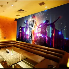 Пользовательские 3D печати DIY ткани текстильные обои для стен ткань фрески матовый шелк КТВ Fantasty музыка коммерция моющиеся люди