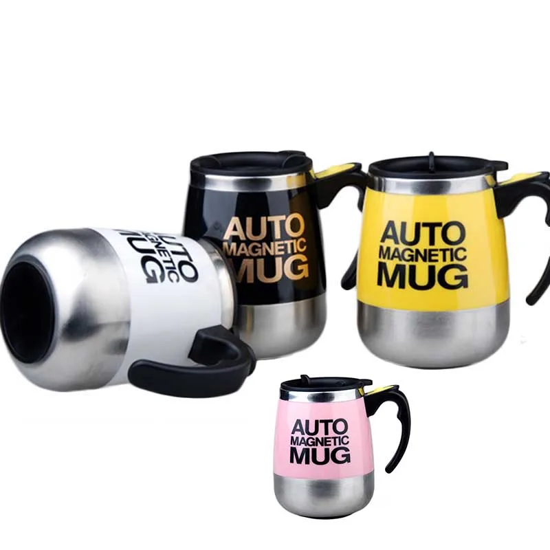 

New Arrival 400ML Automatic Mixing Stainless Steel Magnetic cup Double Insulated Electric Smart Mugs Mixing bottle BS