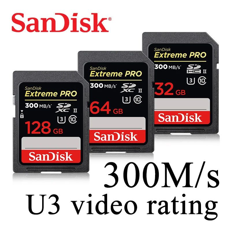 Sandisk Extreme Pro 32 Гб SDHC UHS-2 U3 Class10 флэш-карта памяти Скорость до 300 МБ/с. SDXPK карты для Sony Nikon Canon DSLR Камера