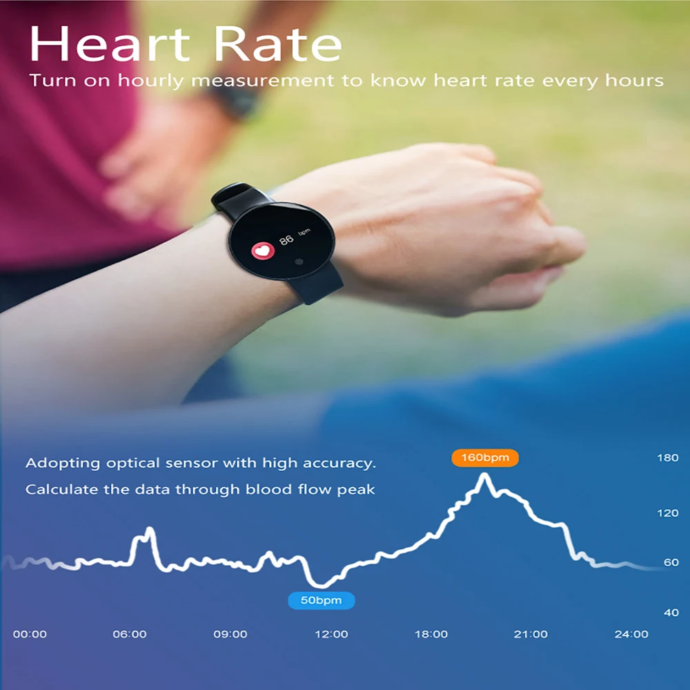 Новинка H8 цветной экран стекло сердечного ритма крови кислород IP68 водонепроницаемые спортивные часы Bluetooth Подарок умный Браслет Смарт часы