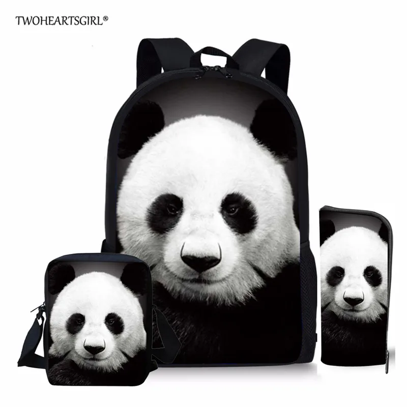 Twoheartsgirl комплект школьных сумок с принтом панды школьный рюкзак для подростков девочек школьные рюкзаки для мальчиков детские рюкзаки, школьный рюкзак - Цвет: Z1861ECD