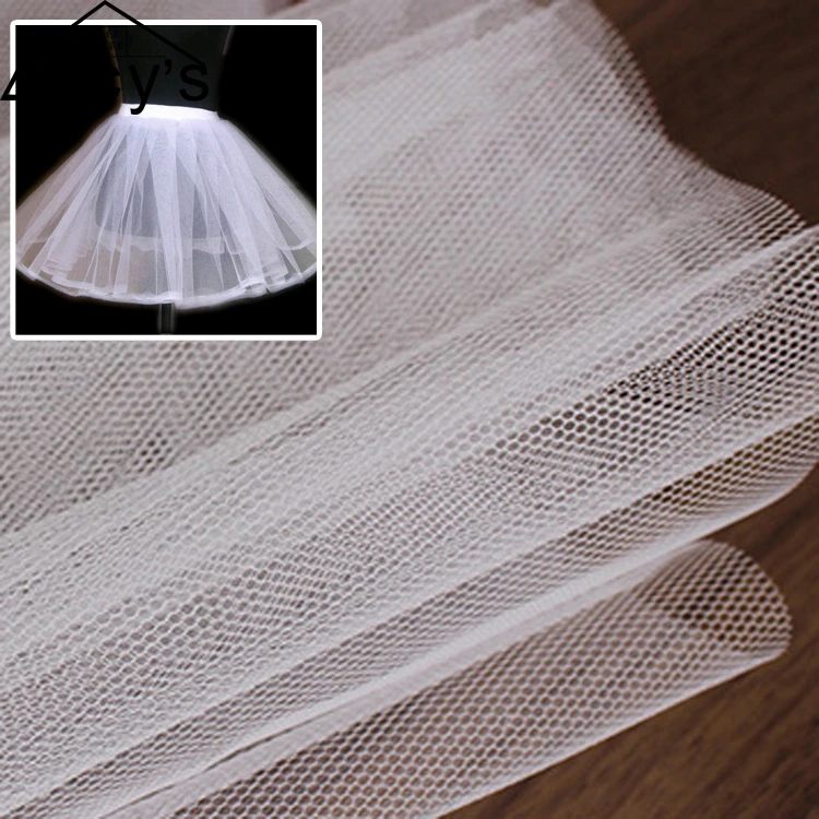 5 Yards Off white bubble skirt tulle mesh lace fabric stiff touching