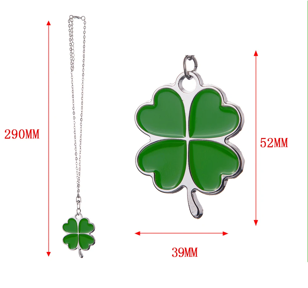 Lucky Four Leaf Clover Автомобильная подвеска, украшение автомобиля, шарм, авто интерьер, зеркало заднего вида, висячие украшения, стильные подарки