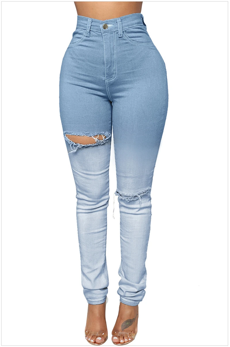ladies jeans sky blue colour