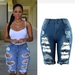 NiceMix 2019 новые женские джинсовые шорты короткие feminino джинсовые femme mujer со средней посадкой рваные пикантные лидер Летних Продаж модные