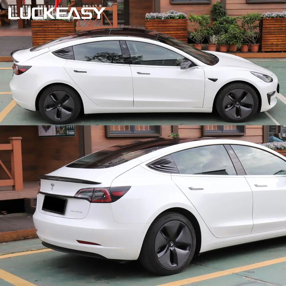 LUCKEASY модифицированная накладка на заднее стекло автомобиля для Tesla Model 3