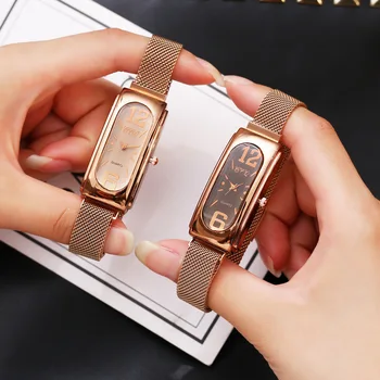Luxury Ladies Dress Watch Rose Gold 2020 New Fashion Casual Diamond Watch Female Wrist Watches Steel Magnetic Mesh Women Clock women bracelet watch luxury brand women dress watch rose gold steel mesh female watch rhinestone diamond black clock relojs xfcs
