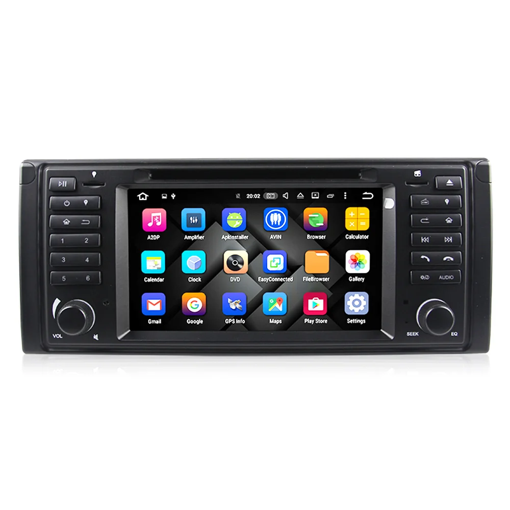 Eunavi 1 din Android 9 автомобильный DVD для BMW E39 1996-2003 E53 X5 gps Мультимедиа Радио стерео плеер DSP wifi 4 Гб 64 Гб головное устройство 8 ядер