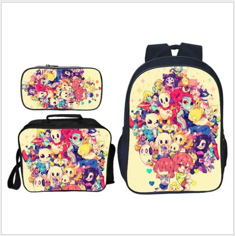 Undertale рюкзак 3 шт./компл. школьный рюкзак для мальчиков и девочек сумка Детские школьные сумки нижнее белье школьные сумки Детская сумка на