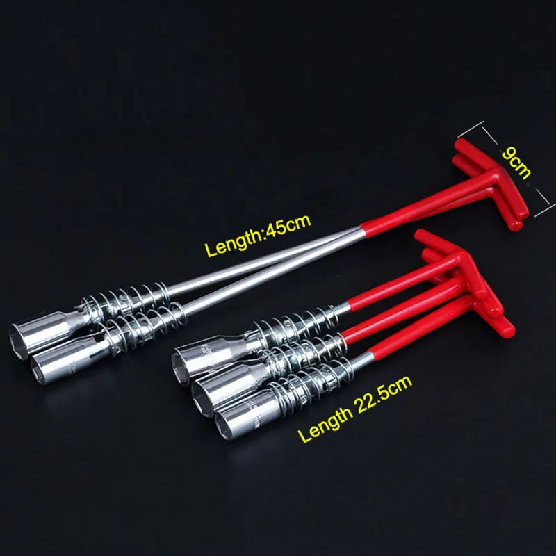 

Free ship!high quality T-Handle Universal Joint Spark Plug Socket Wrench Hand Tool 16/21mm Remover Installer