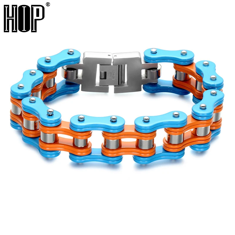 

HIP 19MM Double Thick Bicycle Chain Bracelet Motorcycle Chain Bracelets Bangles Mens Casual Brand 316L Stainless Steel Jewelry