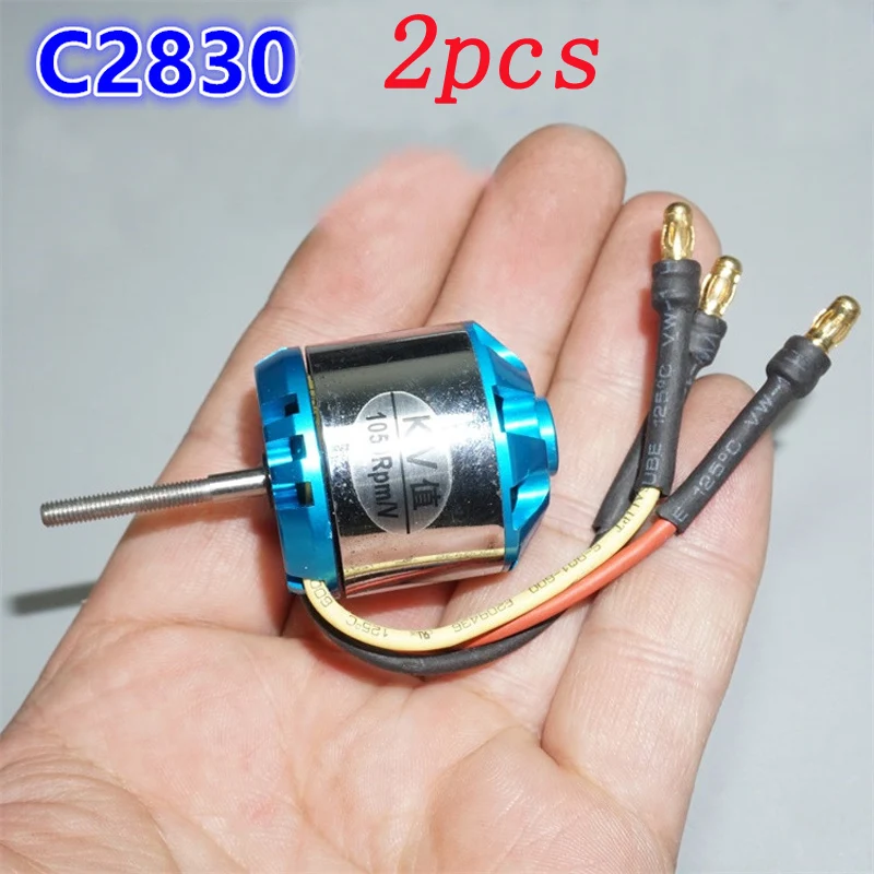 

2pcs 3mm Threaded Shaft C2830 Outrunner RC Brushless Motor KV1050 High Speed Large Power Moteur Motors for Airplane 12V