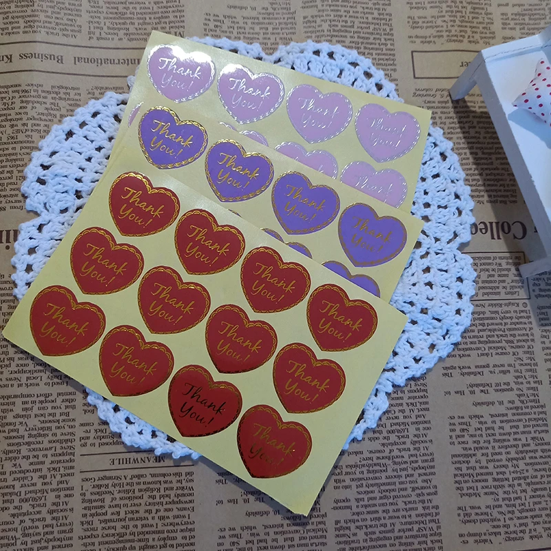 

120pcs/lot Handmade Stickers Wedding Stickers Candy Favors Gift Boxes Labels Packing Stickers Package Labels Thank You Sticker