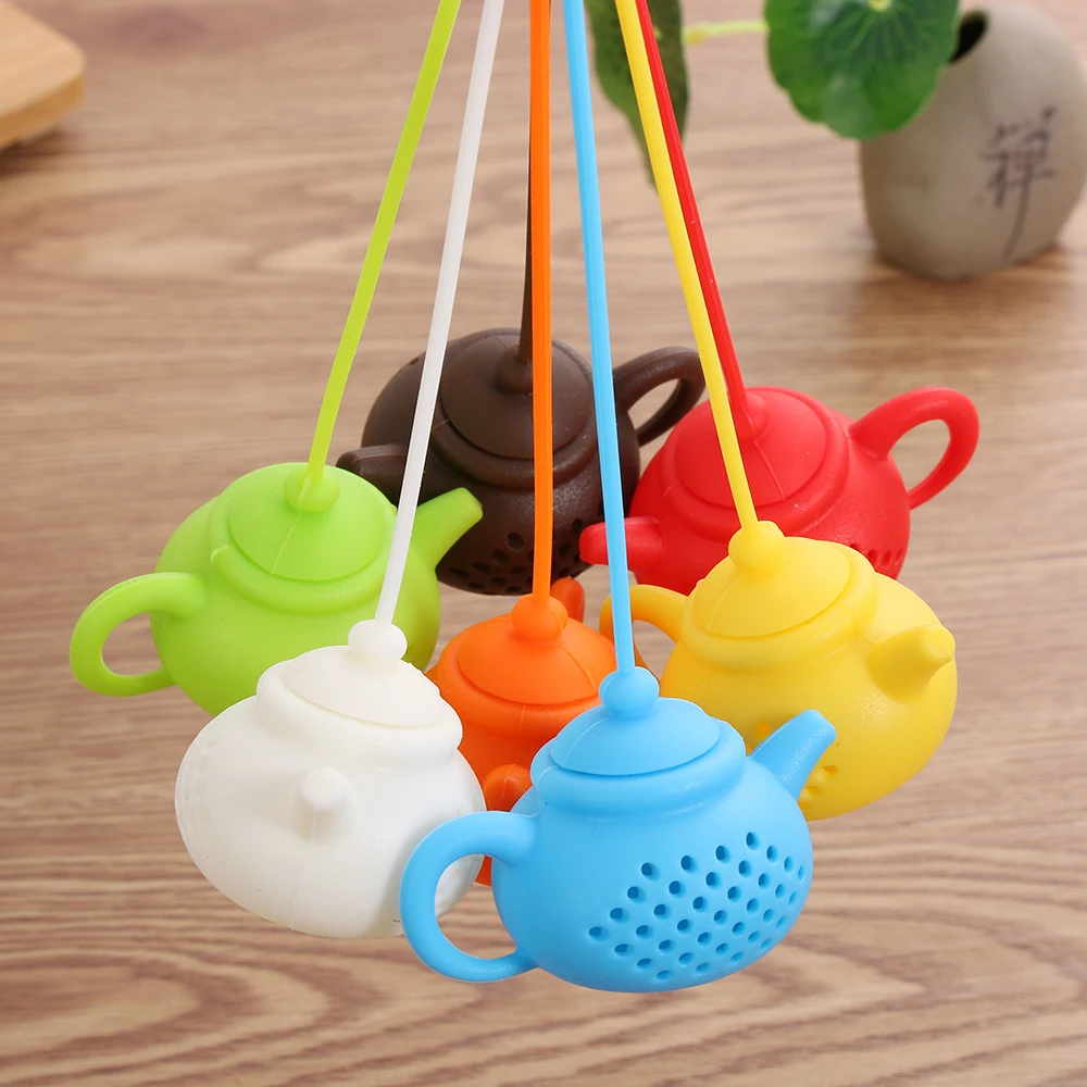 

1PC Creative Teapot-Shape Tea Infuser Strainer Silicone Tea Bag Leaf Filter Diffuser Teaware Teapot Accessory Kitchen Gadget