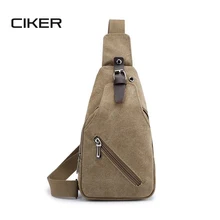 Ciker Мужская модная сумка-мессенджер Повседневная нагрудная сумка для путешествий холст через плечо ретро Мужская сумка на плечо многофункциональная маленькие дорожные сумки
