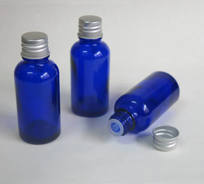 

Wholesale 100pcs/lot 30ml Small Glass Vials Bottle With Cap,glass blue Essential Oil Bottle for Electronic Cigarette Liquid