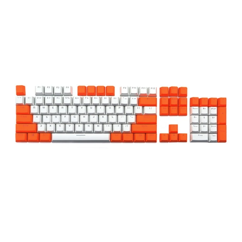 Полупрозрачная двойная съемка PBT 104 KeyCaps с подсветкой для Cherry клавиатура MX Переключатель