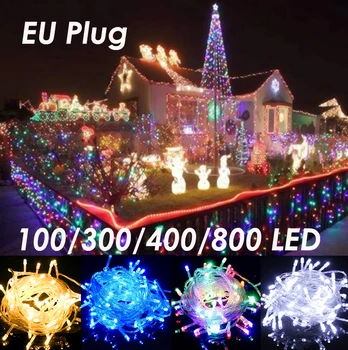 

EU Plug 10 to 100M String Fairy Lights Christmas Tree Light Xmas Decoration Party Bedroom LED Light 220V