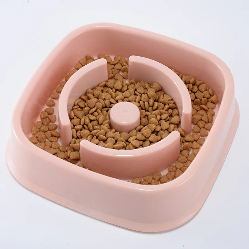 

Pet Slow Food Feeder Small Dog Food Feeding Bowl PP Material Dog Feeder Dish Single Water Bowl for Dog Cat Animal Feeder Bowls